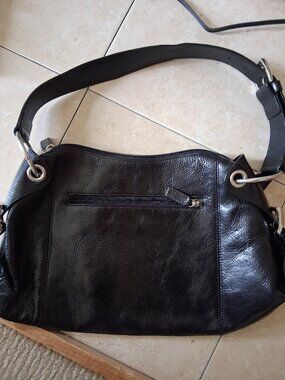 Danier black leather hobo shoulder bag